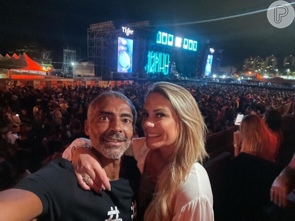Romance de Romário e Marcelle chamou a atenção após uma foto publicada pelo jogador nas redes sociais