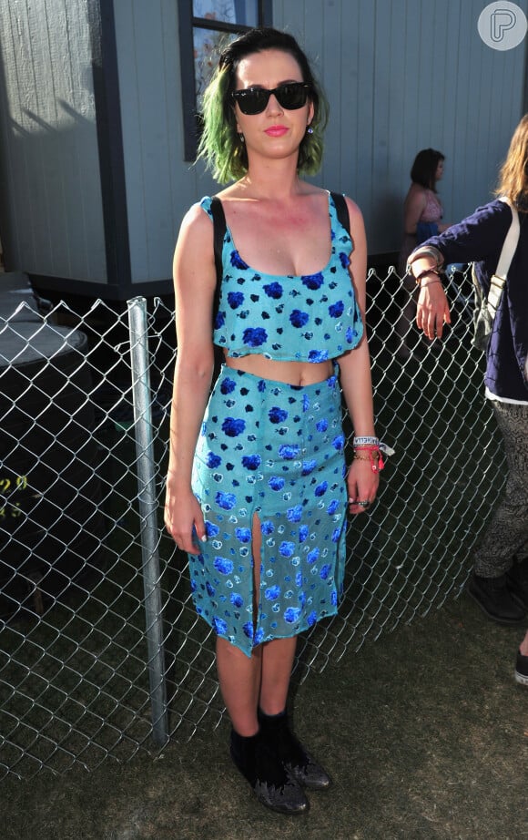 Katy Perry também já tingiu os cabelos de verde
