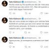 No Twitter, Rafa Kalimann se mostrou chateada com a notícia de que teria ficado com Neymar