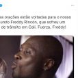 Perfil oficial do Corinthians postou uma homenagem a Freddy Rincón