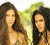Na novela 'Pantanal', Juma (Alanis Guillen) escapou de ser morta por Muda (Bella Campos)