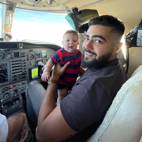 Miguel, de 1 ano, é filho do sertanejo Henrique e esbanjou fofura em foto com o pai