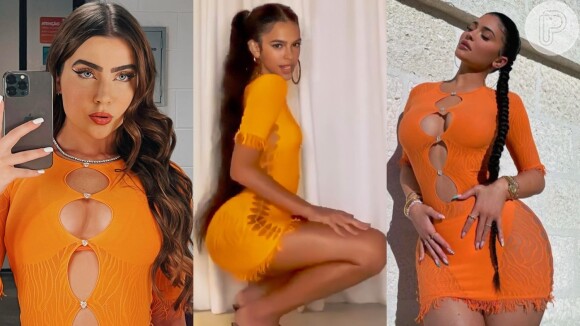 Jade Picon usa vestido igual ao de Bruna Marquezine e Kylie Jenner