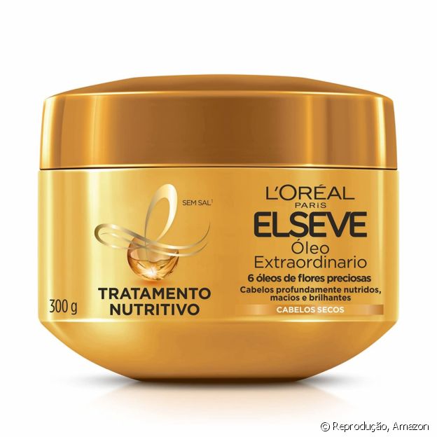 Creme de Tratamento Óleo Extraordinário Nutrição Intensa Elseve, da L'Oréal Paris, é uma ótima dica para hidratar os fios