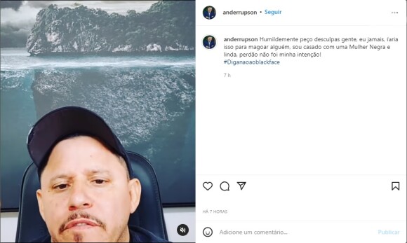 Mais Você: no Instagram, Anderrupson gravou um pedido de desculpas