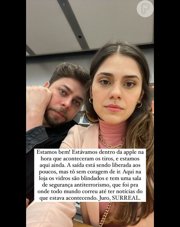 Jéssika Alves estava com o noivo durante invasão a shopping do Rio