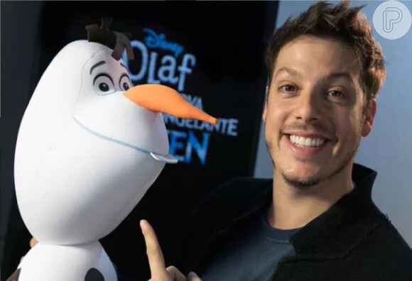 Fábio Porchat fez a alegria de uma fã ao ligar para ela como Olaf, do filme "Frozen"