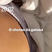 Virgínia Fonseca, grávida de 6 meses, se surpreende com movimento da filha na barriga: 'O chute da gata'