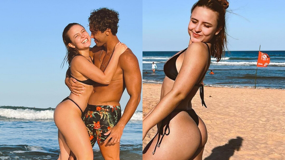 Larissa Manoela aposta em biquíni cavado para férias na praia com o  namorado. Fotos! - Purepeople