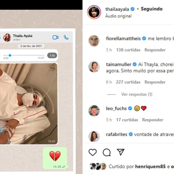 Thaila Ayala recebeu o carinho de amigos e fãs