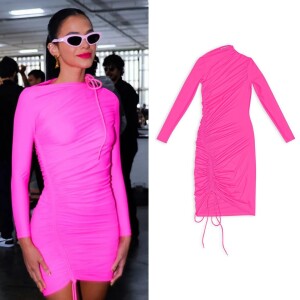 Vestido rosa de Bruna Marquezine: peça é da grife Balenciaga