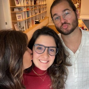 Fátima Bernardes e Túlio Gadêlha se despedem de Laura