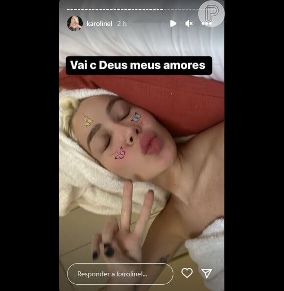 Karoline Lima teve uma reação debochada ao descobrir