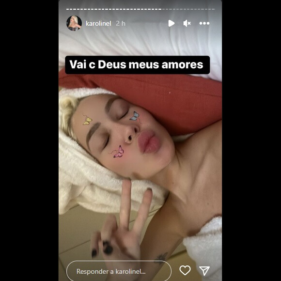 Karoline Lima teve uma reação debochada ao descobrir