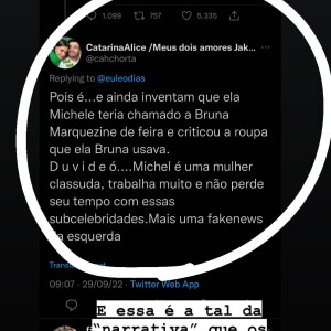 Bruna Marquezine também mostrou uma fake news reproduzida por eleitores de Bolsonaro