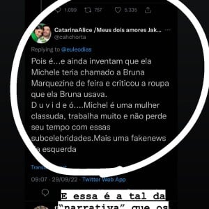 Bruna Marquezine também mostrou uma fake news reproduzida por eleitores de Bolsonaro