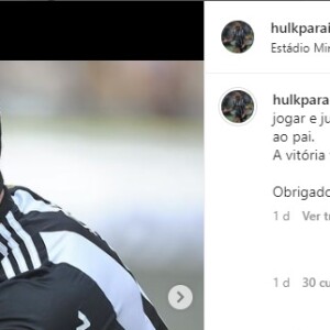 Hulk compartilhou diversos registros dos filhos no estádio no fim de semana