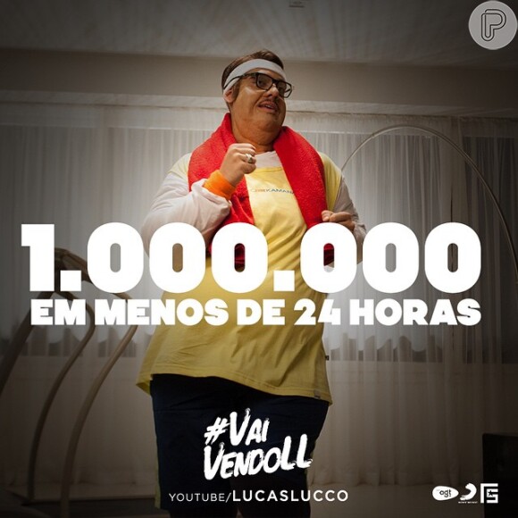 Na segunda-feira (22), Lucas Lucco já havia comentado sobre os acessos no clipe da música 'Vai Vendo': '1 milhão em menos de 24 horas!'