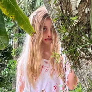 Halloween: filha de Luciano Huck e Angélica, Eva usou look all white com marcas de sangue