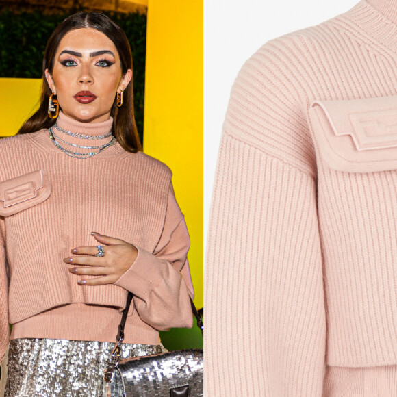 Minibolsa aplicada em casaco de Jade Picon: veja em detalhes peça escolhida pela atriz