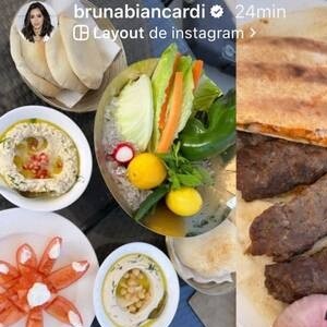 Bruna Biancardi e mais duas amigas mostraram um dia em um restaurante de luxo no Catar