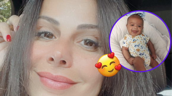 Filho de Viviane Araujo chama atenção pelo tamanho aos 2 meses: 'Leite é dos bons'. Fotos!