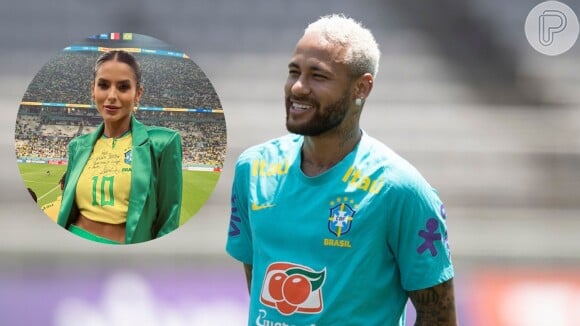 Modelo apontada como affair de Neymar ganha recado do jogador em jogos da Seleção