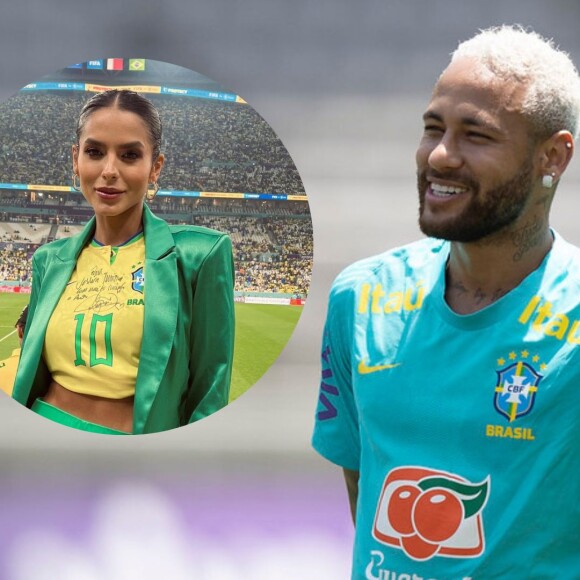 Modelo apontada como affair de Neymar ganha recado do jogador em jogos da Seleção