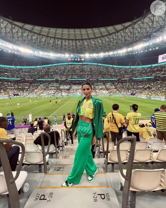 Jéssica Turini também foi vista entrando no treino da seleção brasileira