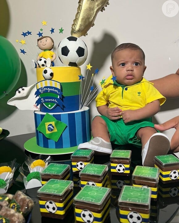 Joaquim, filho de Viviane Araujo, completou três meses no dia 06 de dezembro