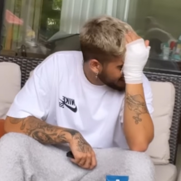 Zé Felipe foi levado ao hospital por corte na mão