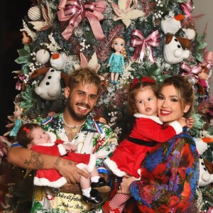 Filhas de Virgínia Fonseca e Zé Felipe posam em família no Natal