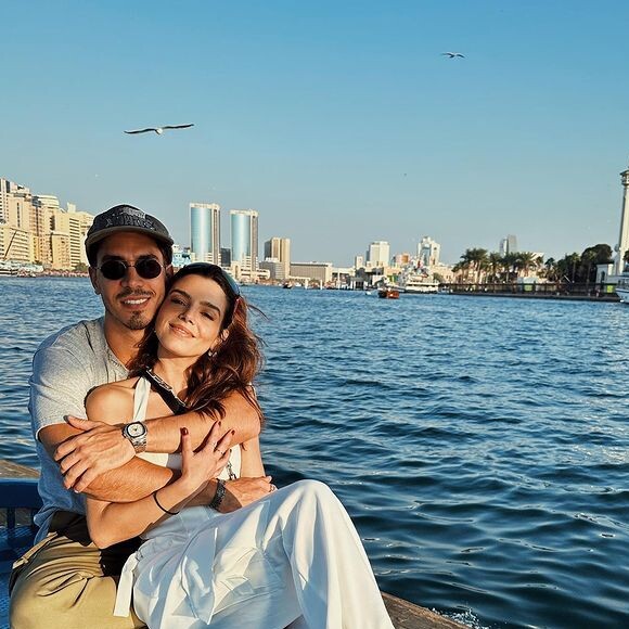 Giovanna Lancellotti namora o empresário Gabriel David, com quem passou o Natal em São João da Barra (SP)