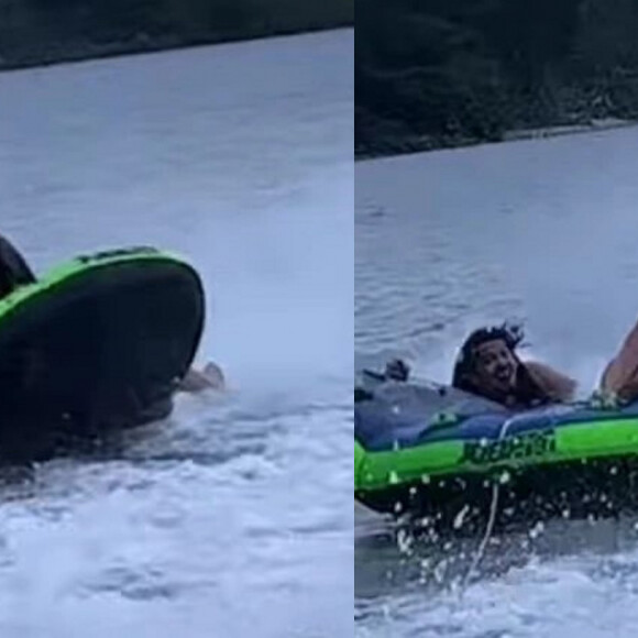 Xolo Maridueña foi filmado em aventura radical após Natal em Angra dos Reis: João Figueiredo, marido de Sasha, dividiu boia com o ator