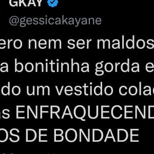 Em 2011, Gkay fez um tweet de teor gordofóbico