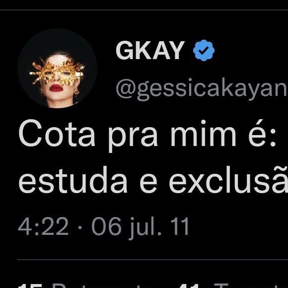 Publicação de Gkay sobre o sistema de cotas causou polêmica no Twitter