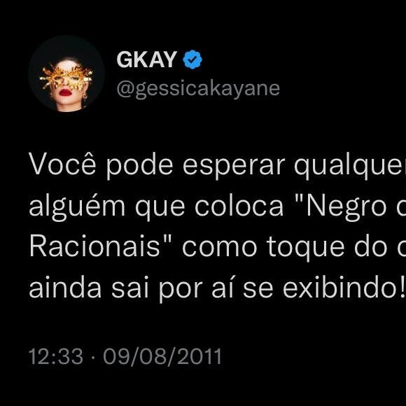 Tweet de Gkay sobre hit dos Racionais foi interpretado como racista