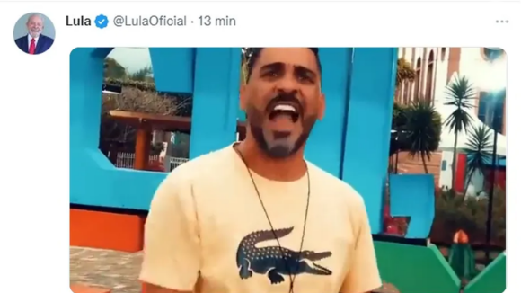 Lula publicou o clipe da faixa 'Tá na hora do Jair já ir embora' no Twitter
