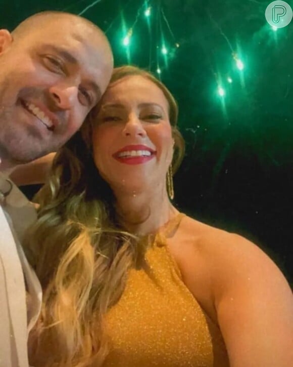 Selfie de Paolla Oliveira e Diogo Nogueira na virada do ano; atriz acompanhou o namorado em um show em Aracaju