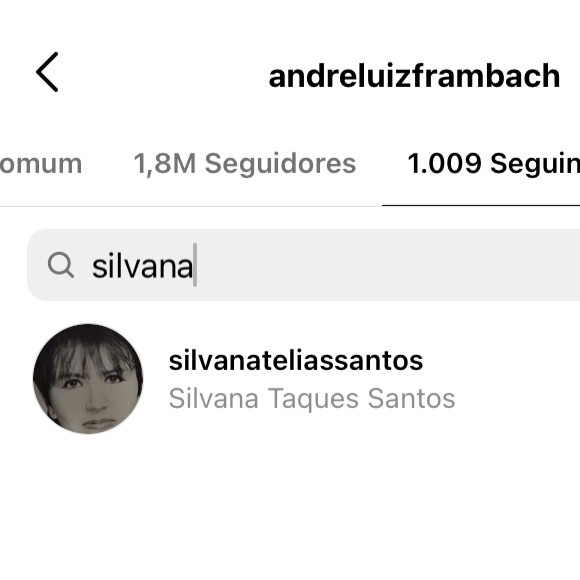 André Luiz Frambach, por outro lado, segue a sogra