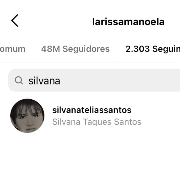 Larissa Manoela também continua seguindo a mãe