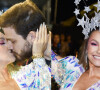 Carnaval 2023: Carla Diaz ganhou beijo do noivo em ensaio da Estrela do Terceiro Milênio