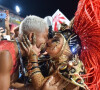 Viviane Araújo e Guilherme Militão também se beijaram durante o desfile do Salgueiro no carnaval 2023