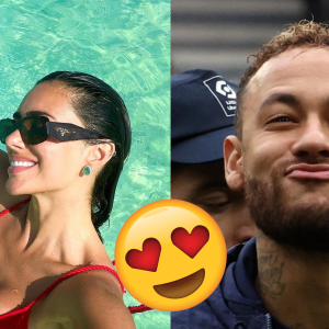 Neymar e Bruna Biancardi encantam internautas na manhã desta quarta-feira (22) com uma série de fotos românticas