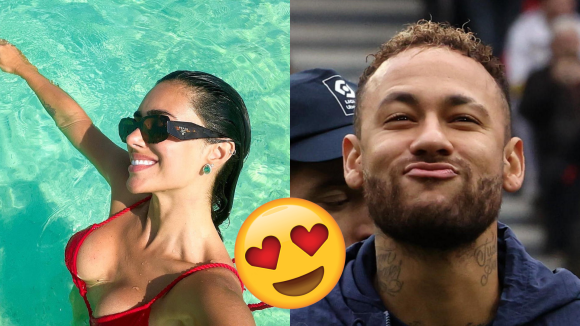 Neymar e Bruna Biancardi encostam as línguas em fotos românticas. Confira!