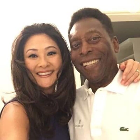 Pelé e Márcia Aoki se casaram em 2016