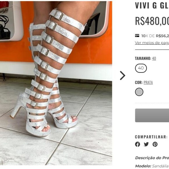 Anitta usou uma sandália diferente de Sabrina Sato (veja na foto)