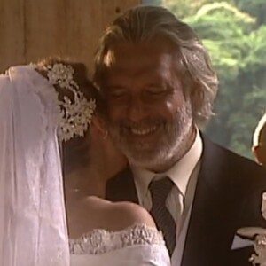 Luana (Patricia Pillar) e Bruno (Antonio Fagundes) se casam no fim da novela 'O Rei do Gado'