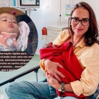 Letícia Cazarré lamenta nova internação da filha com Juliano Cazarré. Saiba estado de saúde de Maria Guilhermina