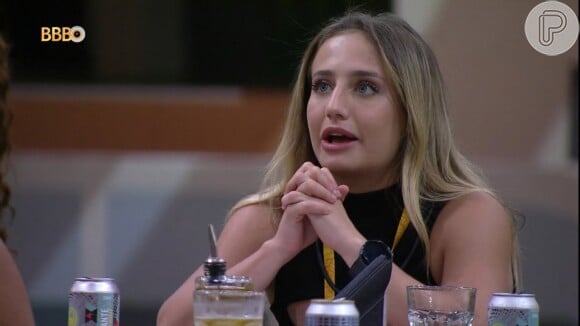 BBB 23: Bruna Griphao justificou sua escolha para Domitila durante o jantar. A atriz entregou a placa 'não ganha' para a adversária no Jogo da Discórdia